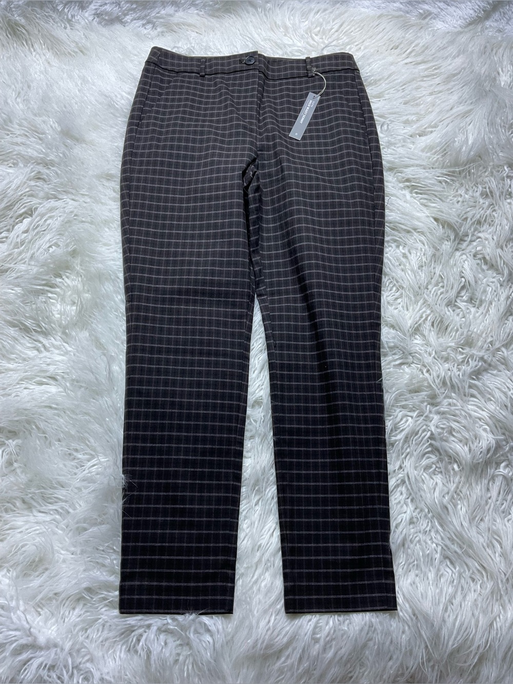 NWT LOFT Curvy High-Waist Skinny Plaid Dress Pants